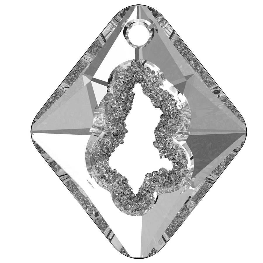 36MM生長水晶菱形-白色