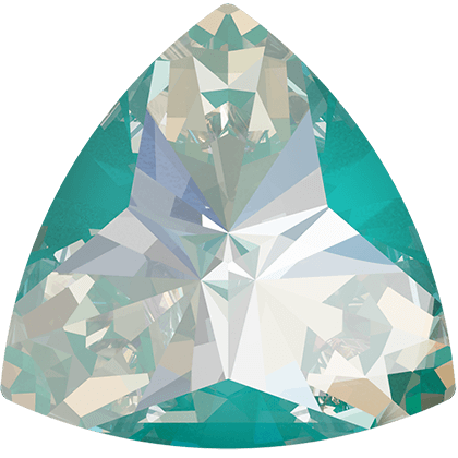 14X14.3mm萬花筒三角形-湖藍閃彩