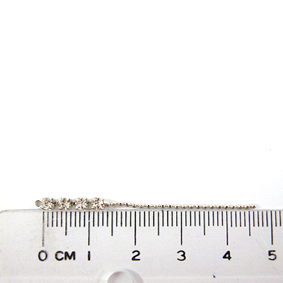 銅鍍正白K色鑽鍊+側面螞蟻