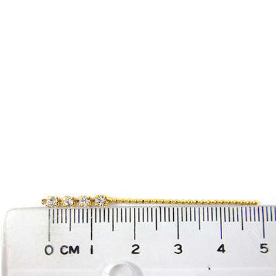 銅鍍金色四鑽珠鍊+側面螞蟻-白色
