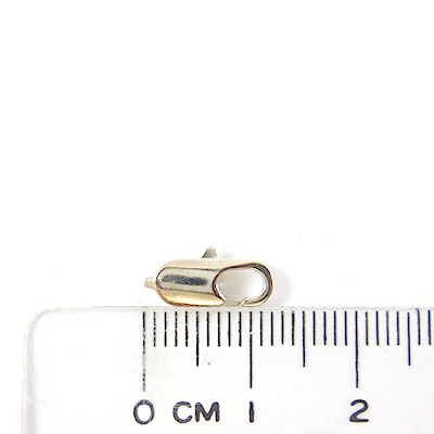 銅鍍正白K色龍蝦扣-12mm