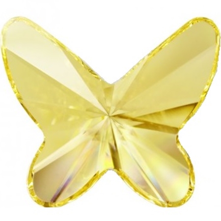 8mm蝴蝶平底鑽-黃色