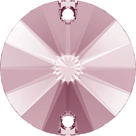 12mm雙孔平底圓形-淺粉紅