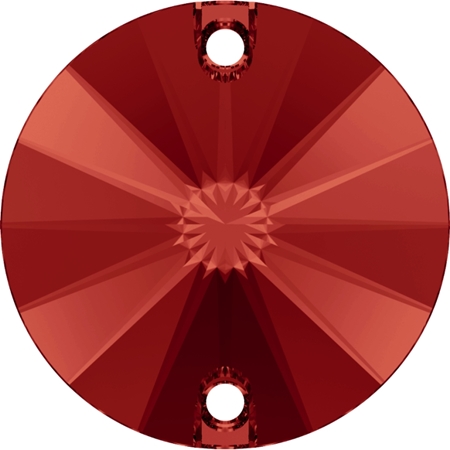 12mm雙孔平底圓形-紅色