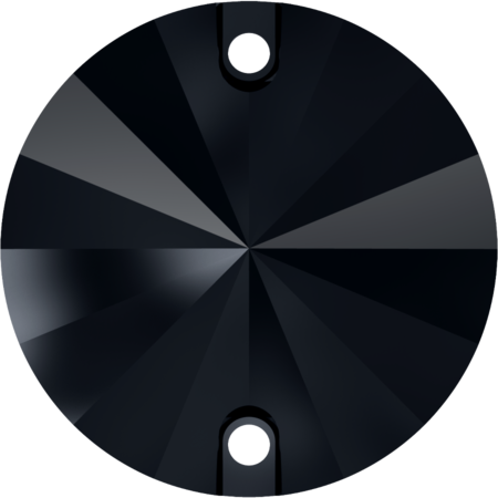 14mm雙孔平底圓形-黑色