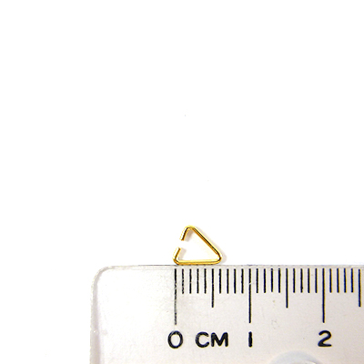 銅鍍金色三角夾頭-6mm