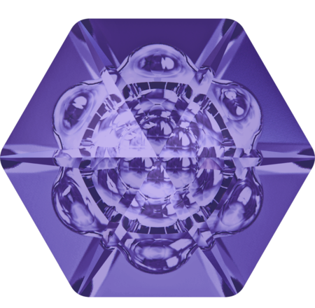 18mm六邊形氣泡花形-紫羅蘭