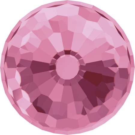 4mm半面球體平底鑽-淺粉紅