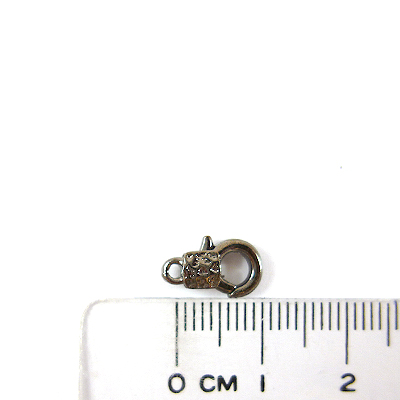 銅鍍黑金色單孔手銬形扣頭-10mm