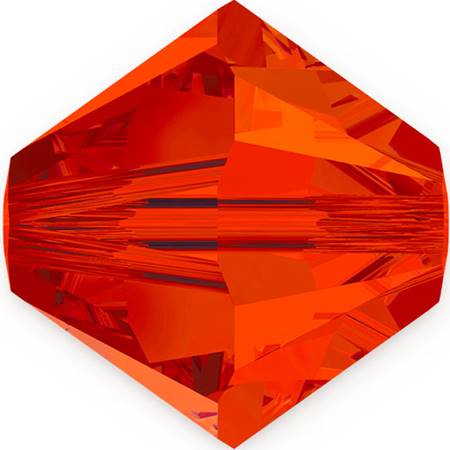 4mm角珠-橘紅