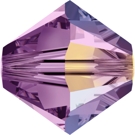 3mm角珠-淺紫彩