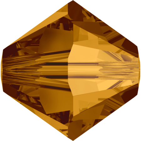 6mm角珠-水晶銅