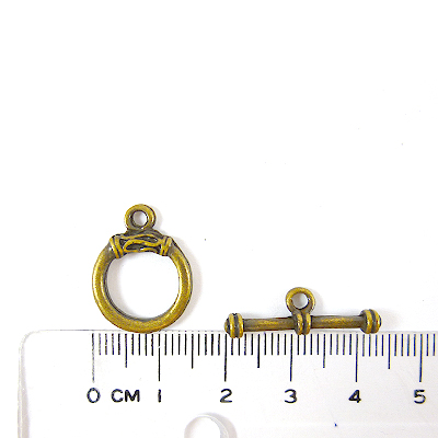 銅鍍青古銅色單孔門環形棍扣
