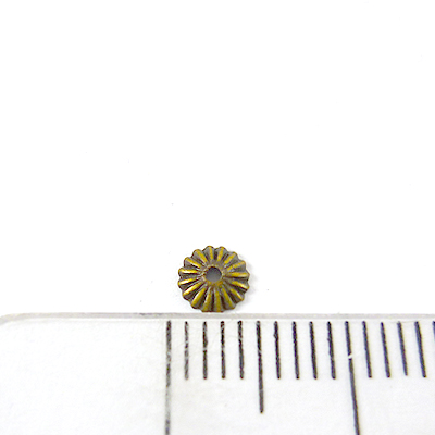 青古銅圓貝形花帽-4mm