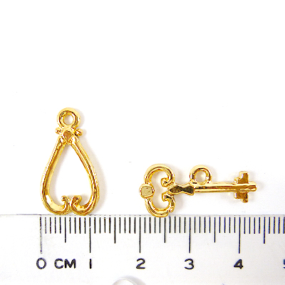 銅鍍金色單孔鑰匙棍扣