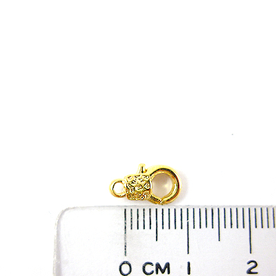 銅鍍金色單孔手銬形扣頭-10mm