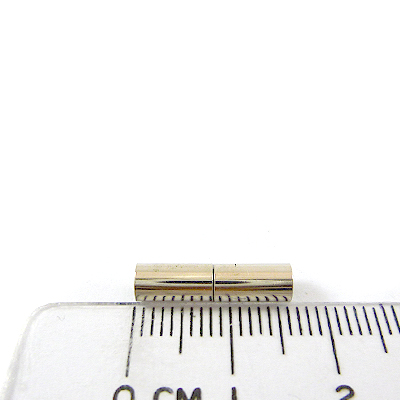 3mm口徑正白K色圓柱形皮繩磁鐵扣-16mm