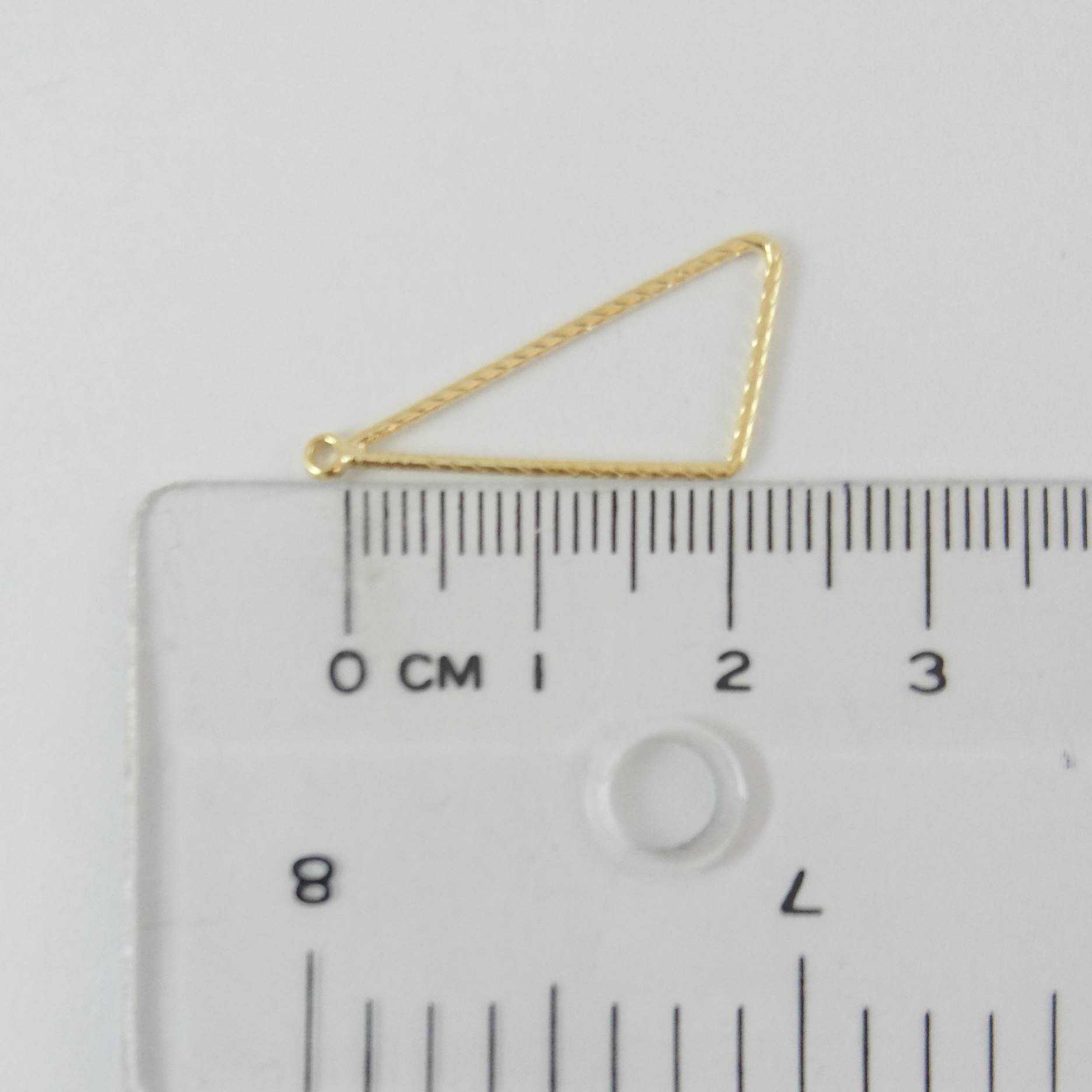 銅鍍金色單孔螺紋三角形