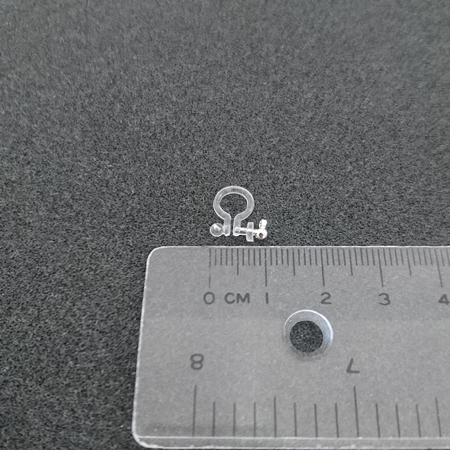 8mm正白k色單圈矽膠耳夾