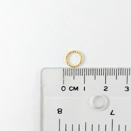 1.0x8mm銅鍍金色螺紋單圈