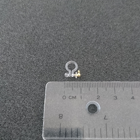 8mm金色單圈矽膠耳夾