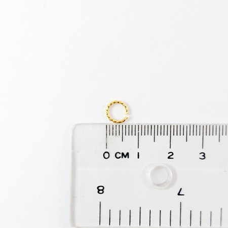0.8x7mm銅鍍金色螺紋單圈