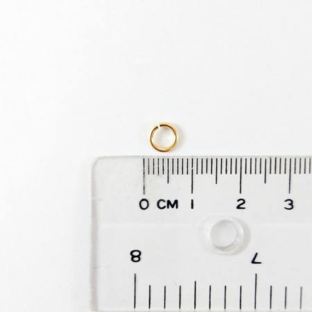 1.0x6mm銅鍍金色螺紋單圈