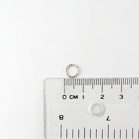 0.8x7mm銅鍍正白K色螺旋單圈