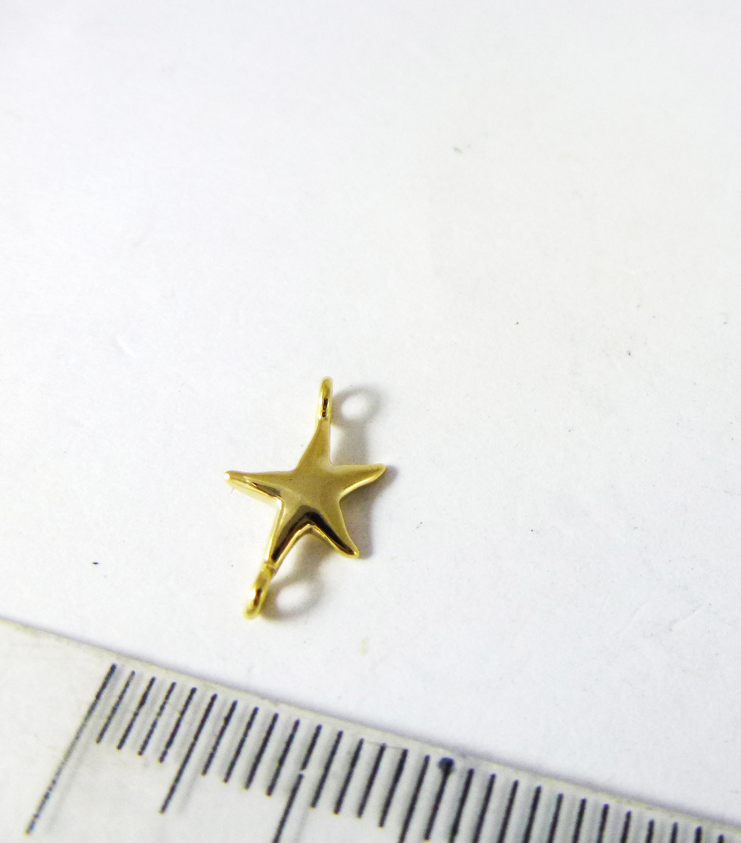 8mm銅鍍金色雙孔海星