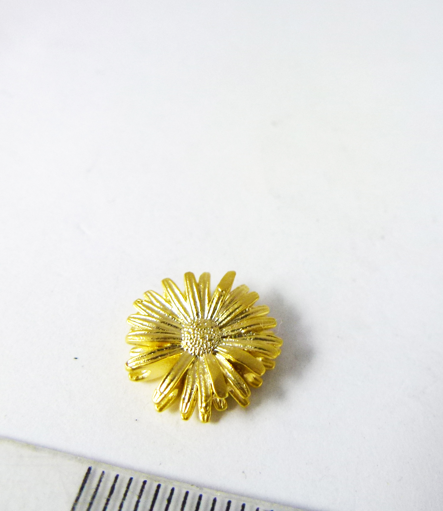12mm銅鍍霧金色菊花