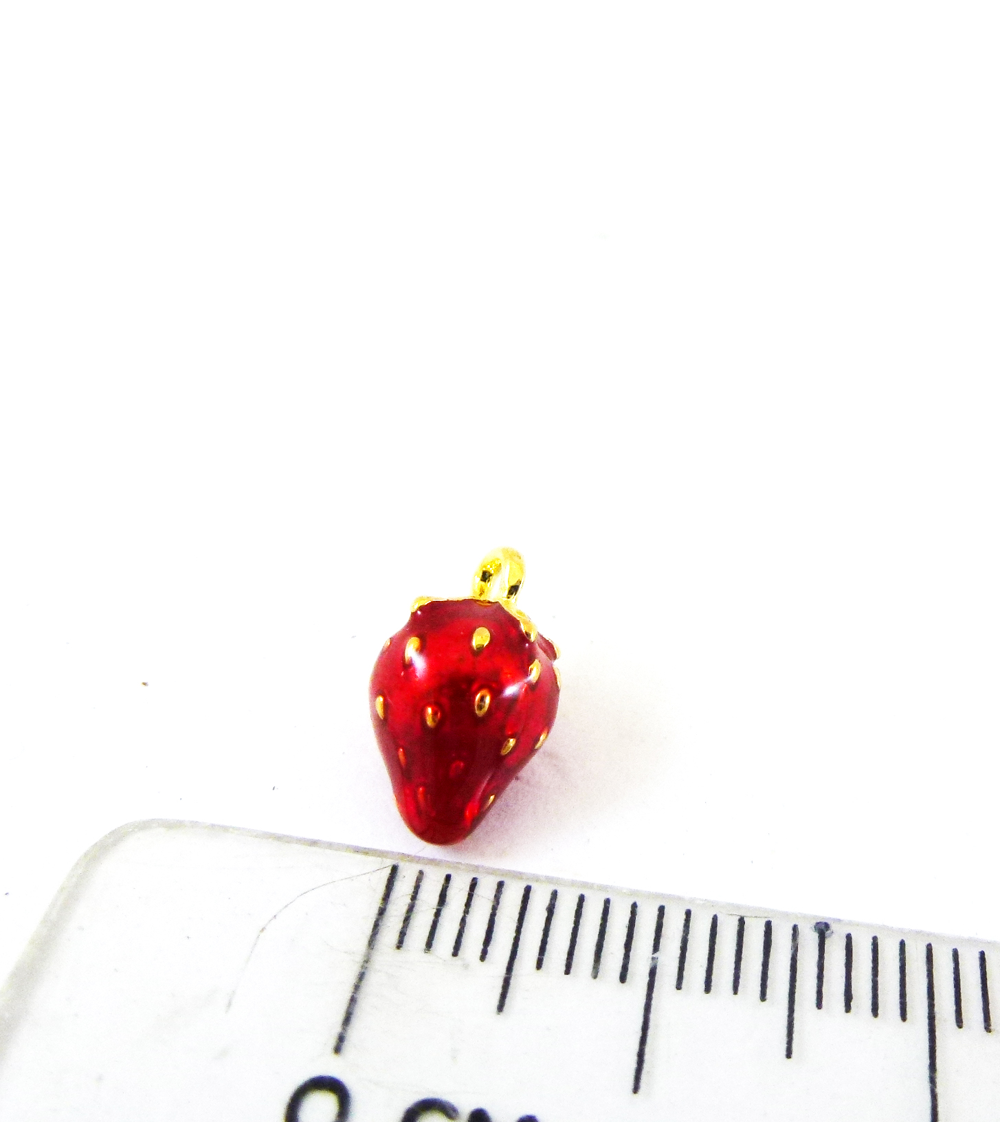 銅鍍金色單孔紅色草莓