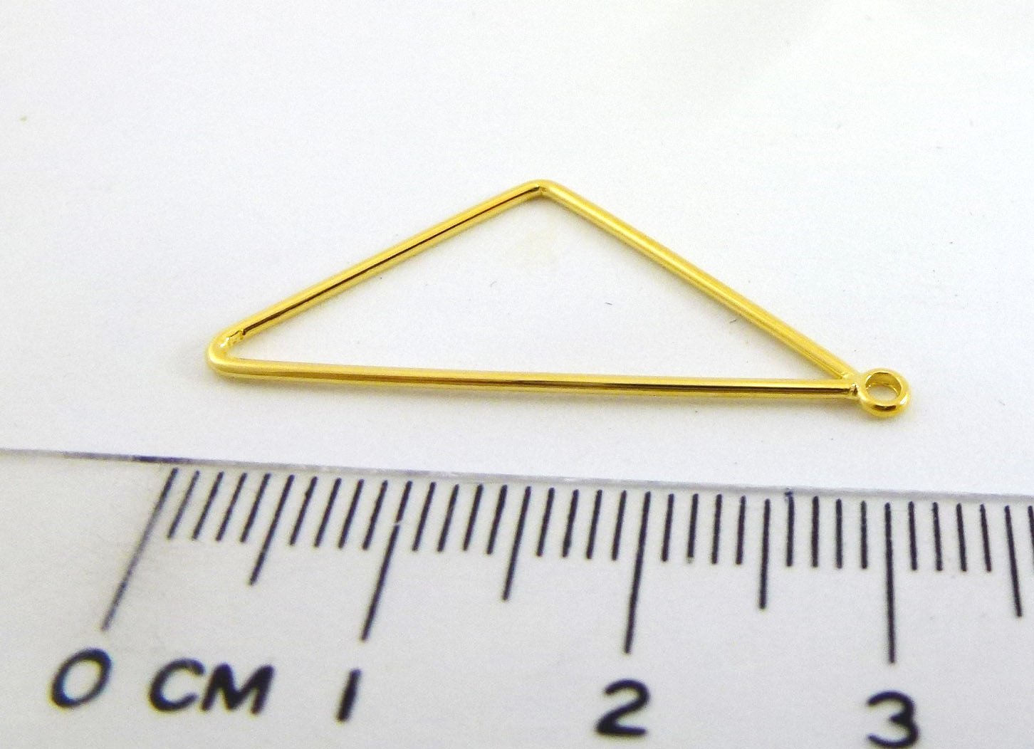 銅鍍金色單孔三角形