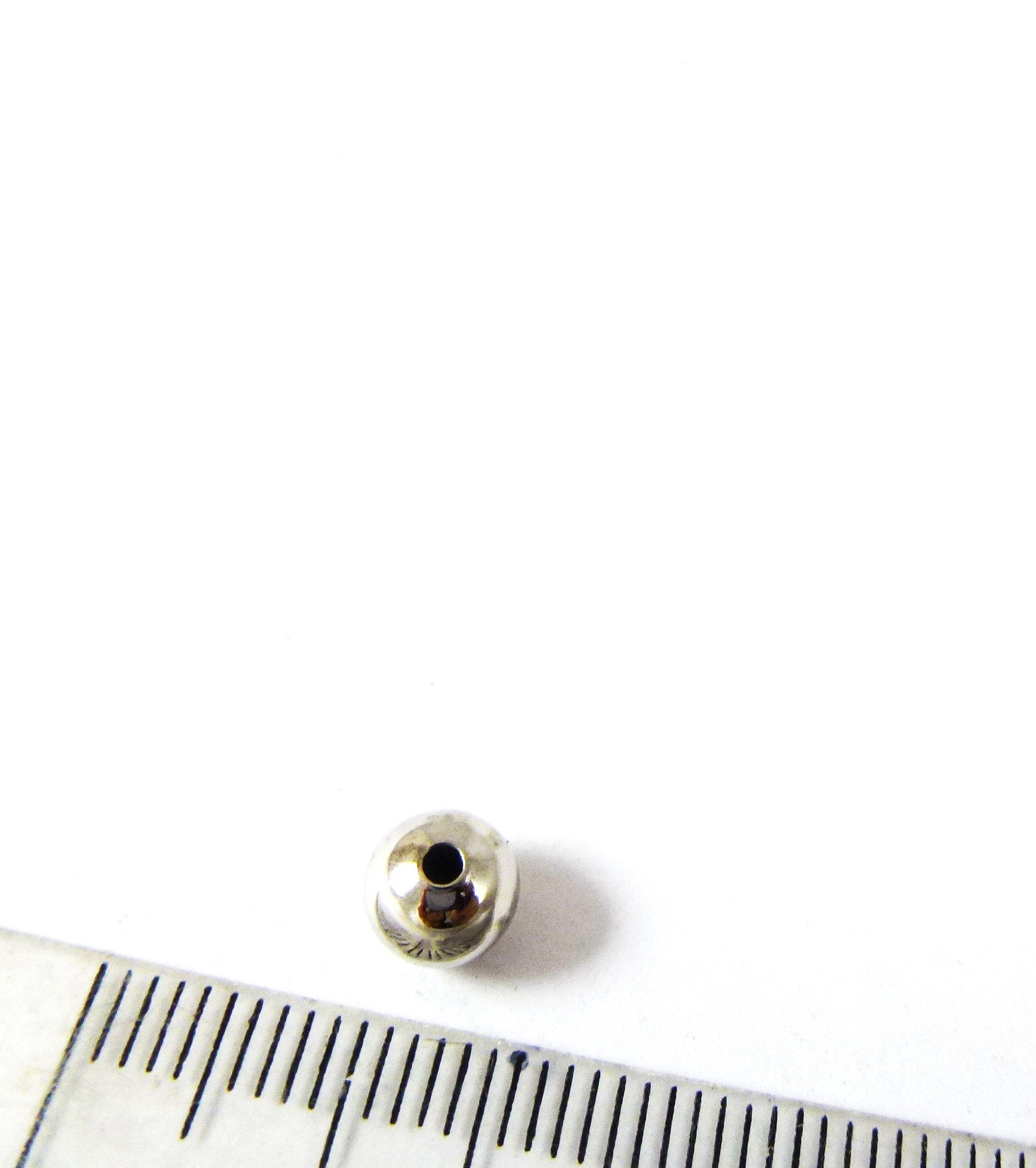 6mm銅鍍白K色圓珠