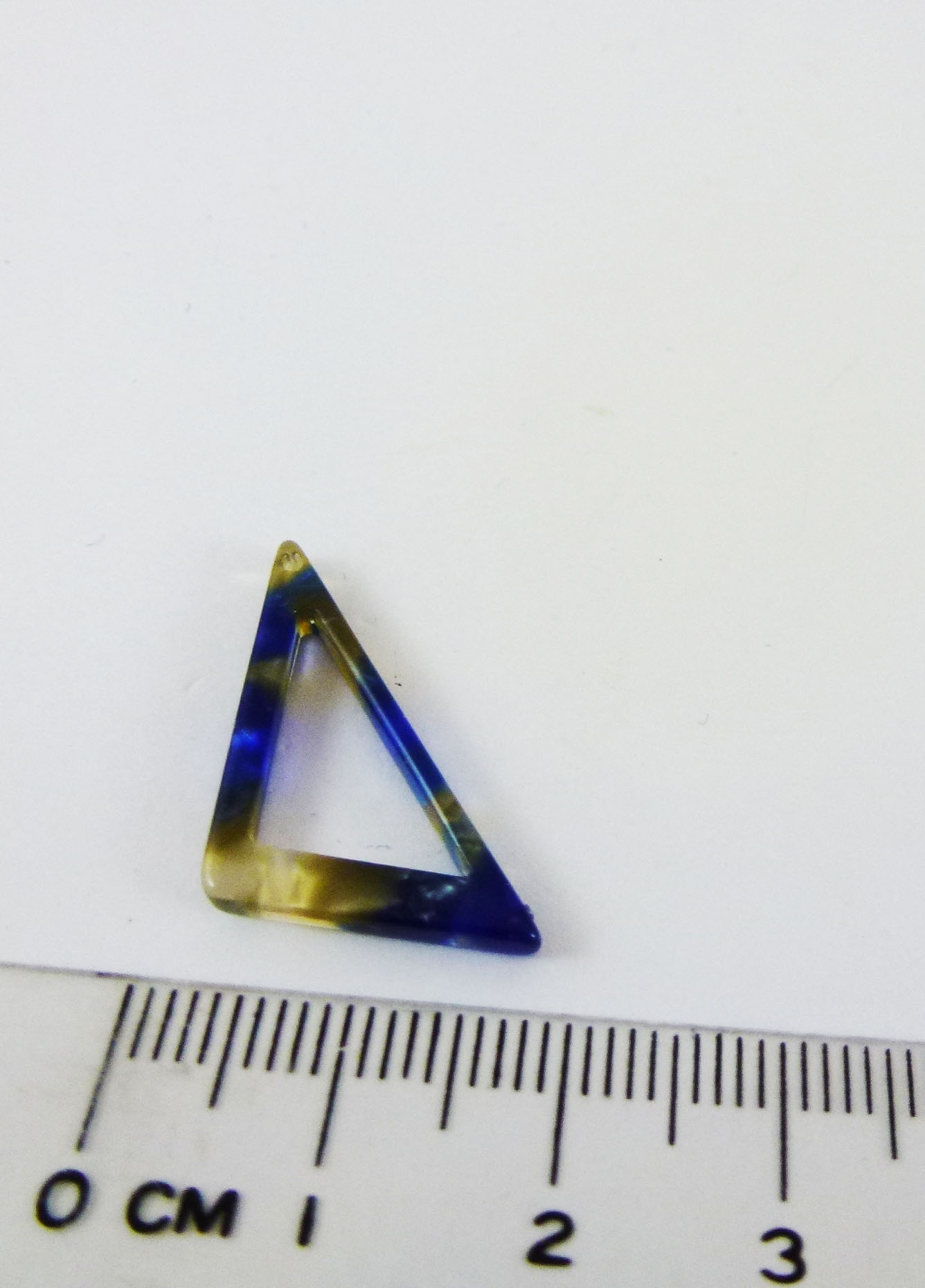 28MM單孔壓克力三角形-大理石深藍