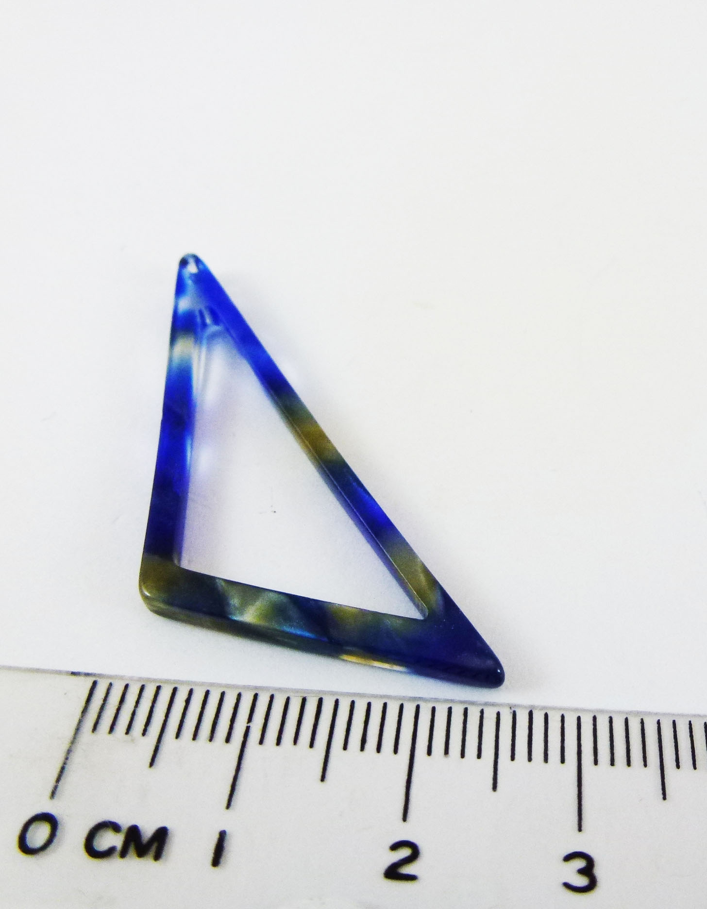 46MM單孔壓克力三角形-大理石深藍