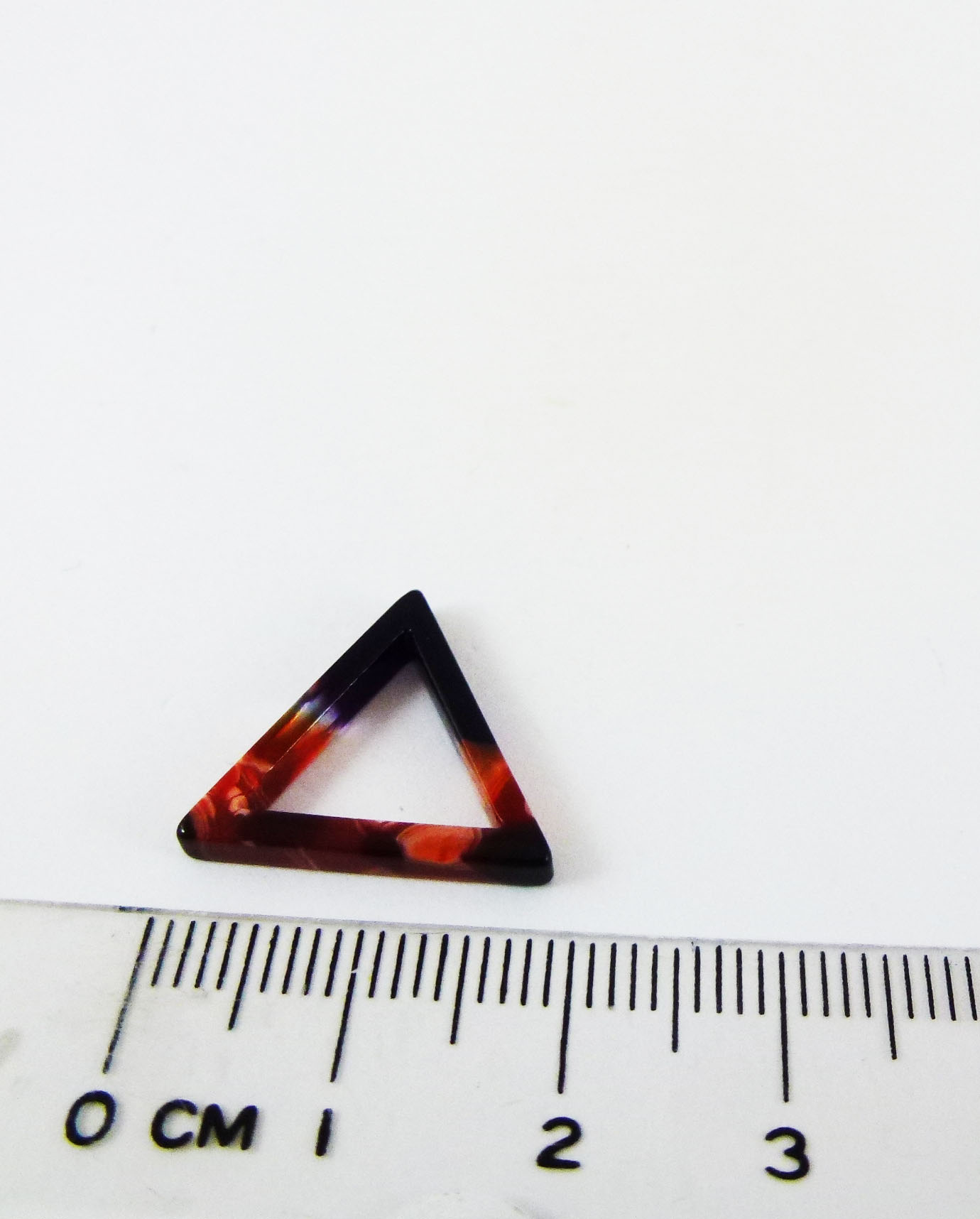 19MM壓克力正三角形-大理石暗紅