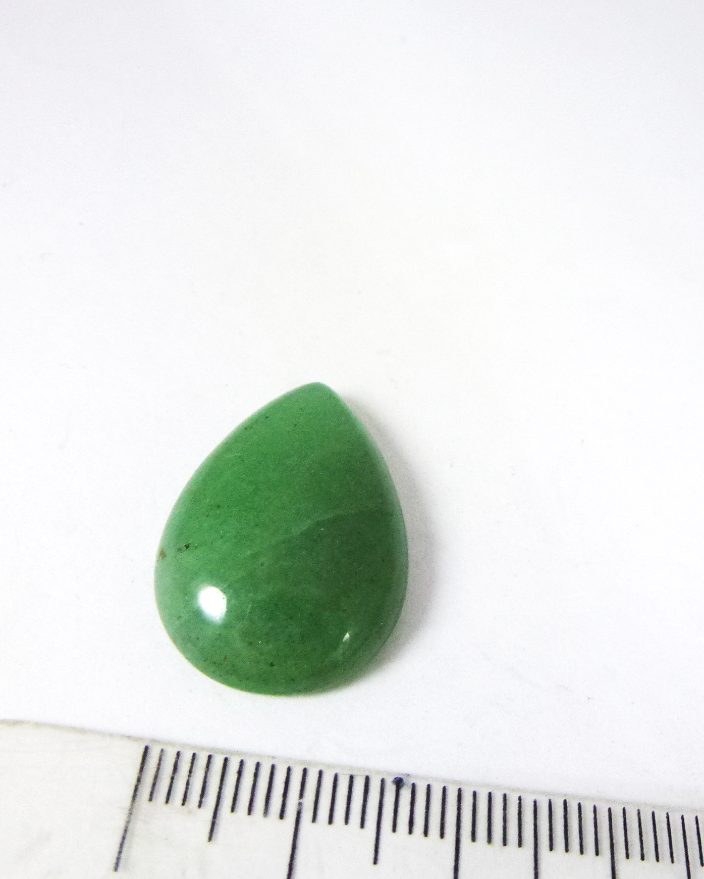 25mm平底水滴形綠東陵石
