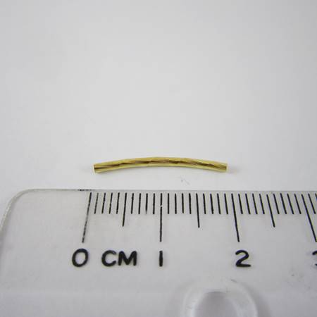 1x20mm純銀鍍金螺紋彎管