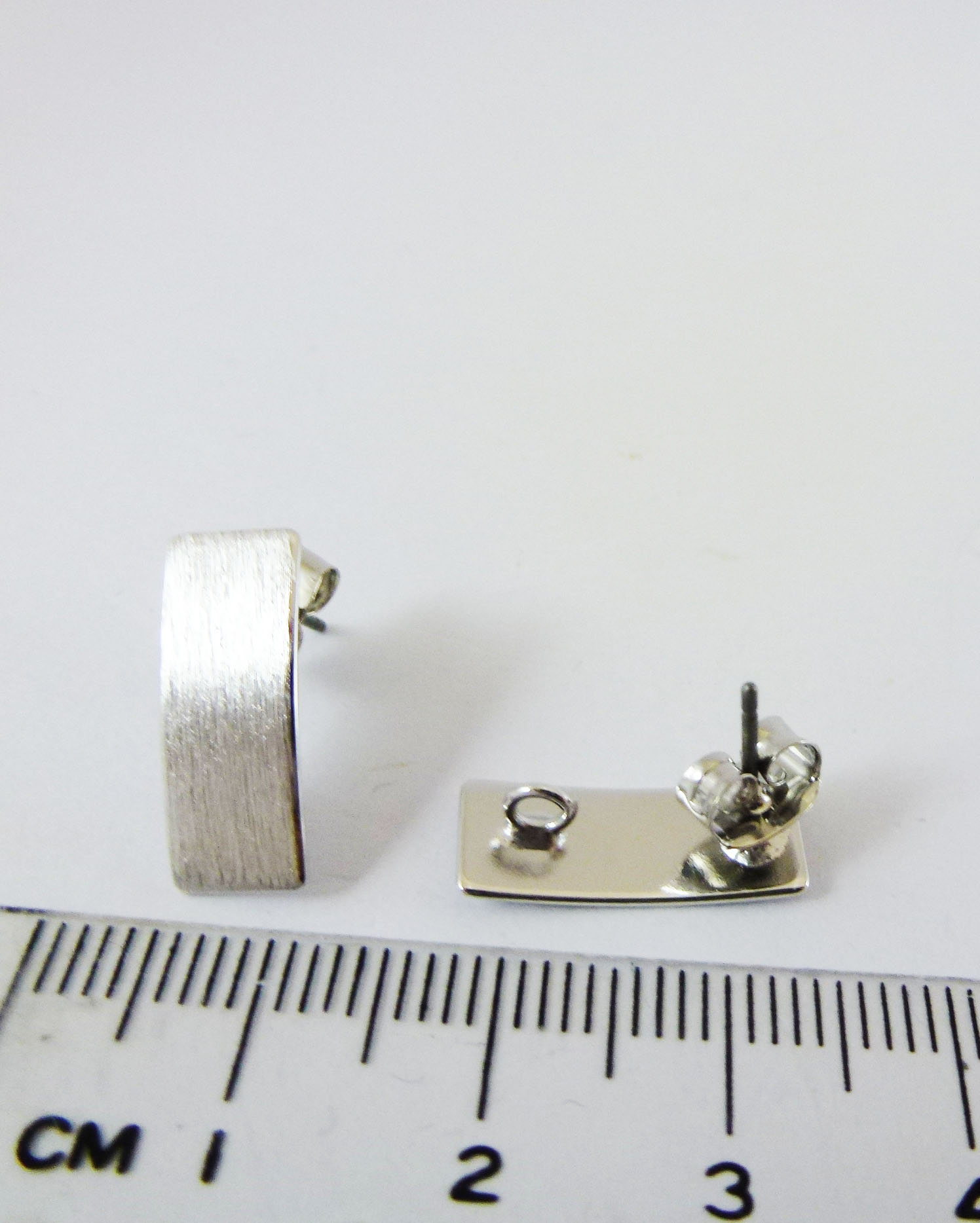 銅鍍正白K長條形不銹鋼耳針