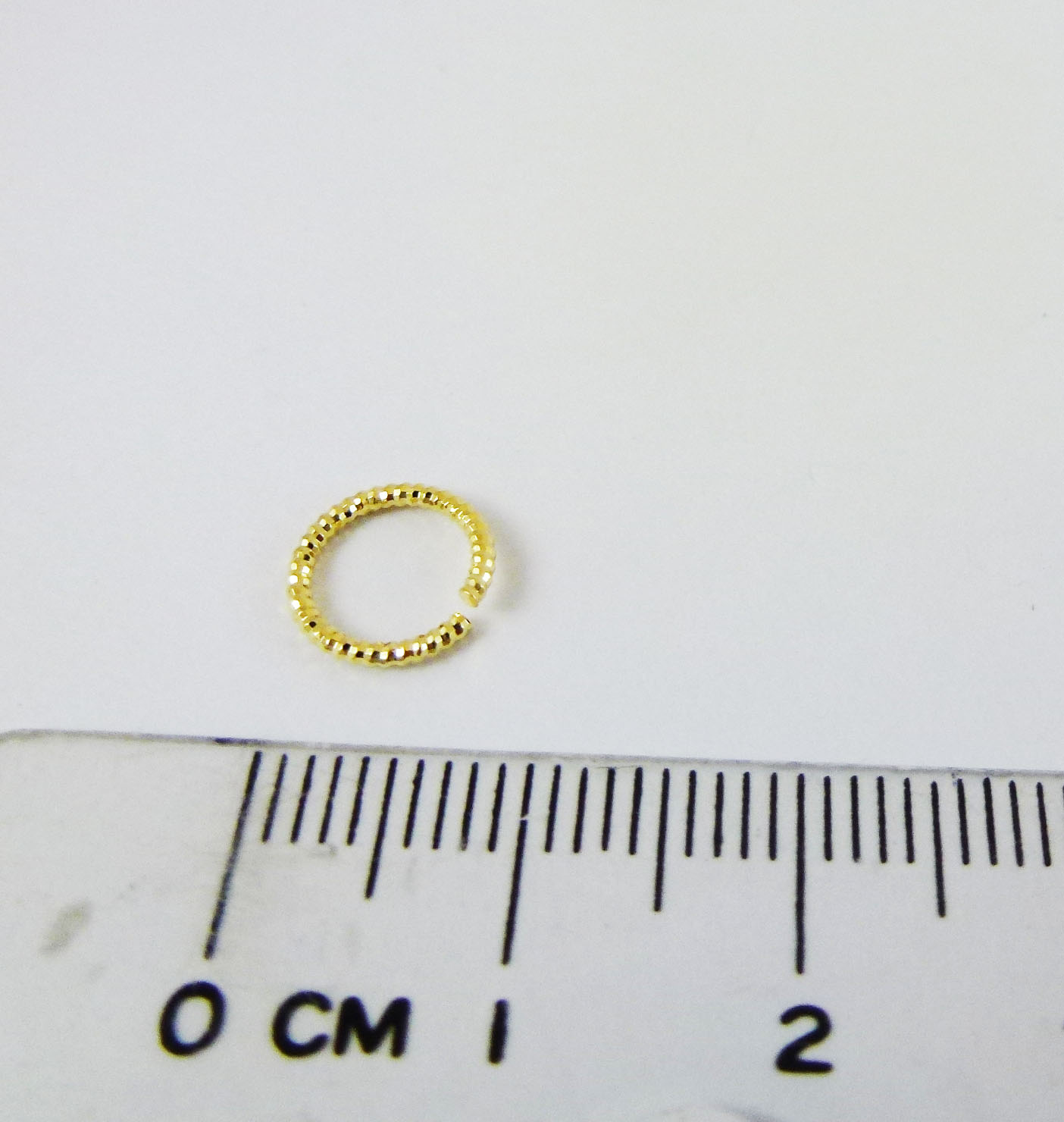 1.0X8mm銅鍍金色雷射雕刻單圈