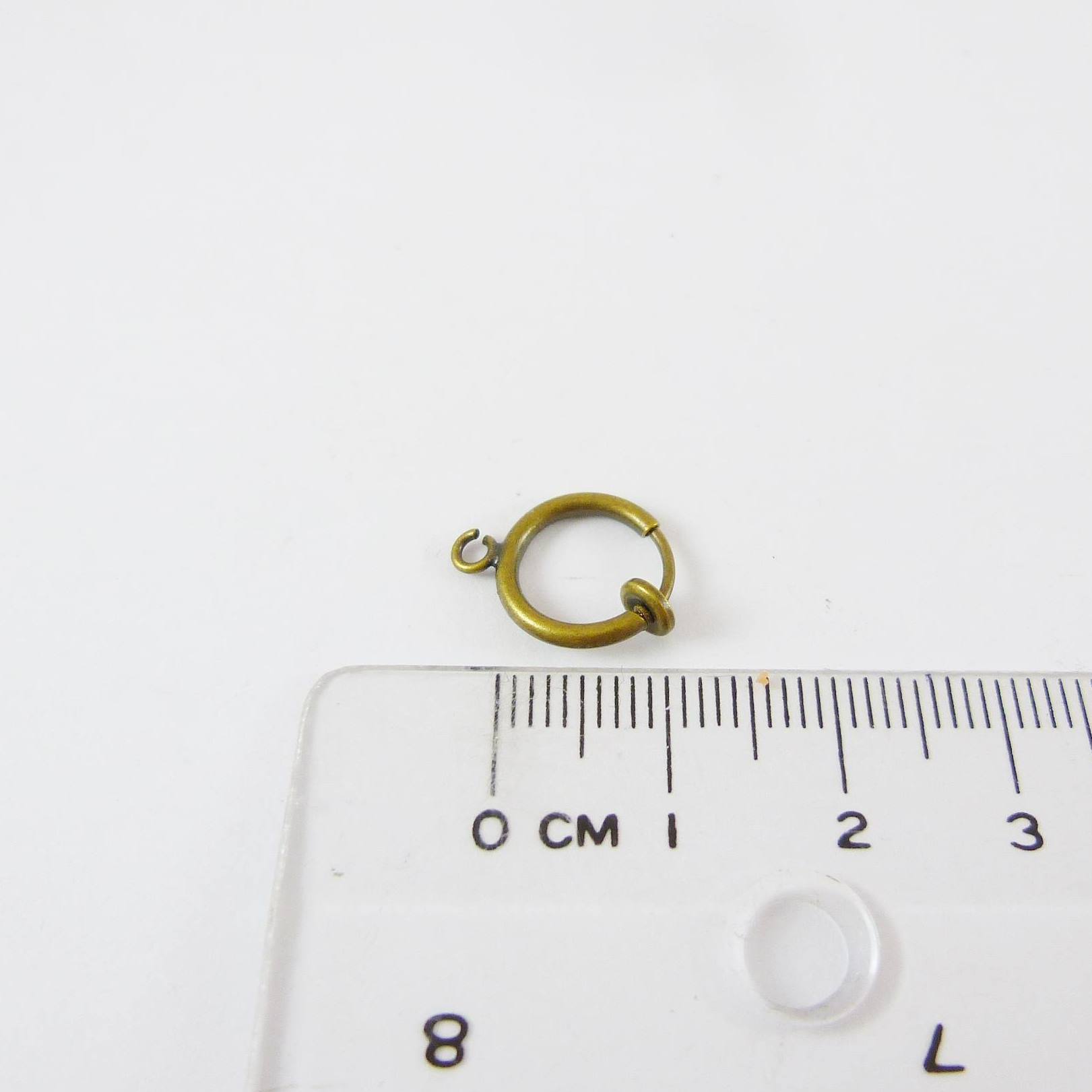 銅鍍青古銅色圓形彈簧耳夾圈-10mm
