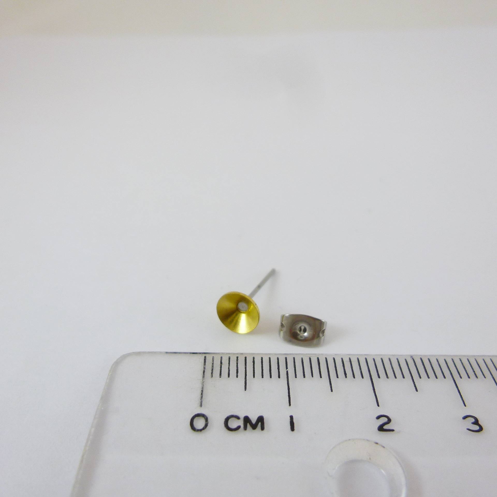 不銹鋼圓錐形耳針(衛星石用)-6mm