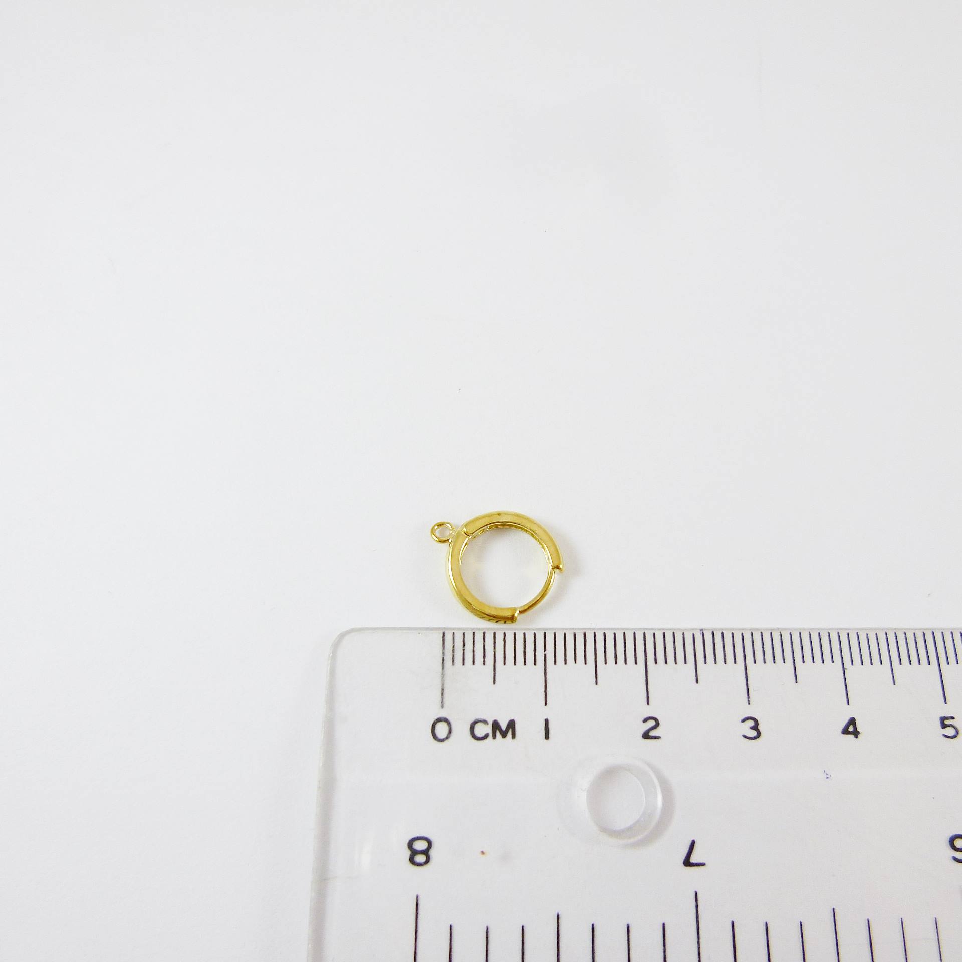 銅鍍金色圓形耳環