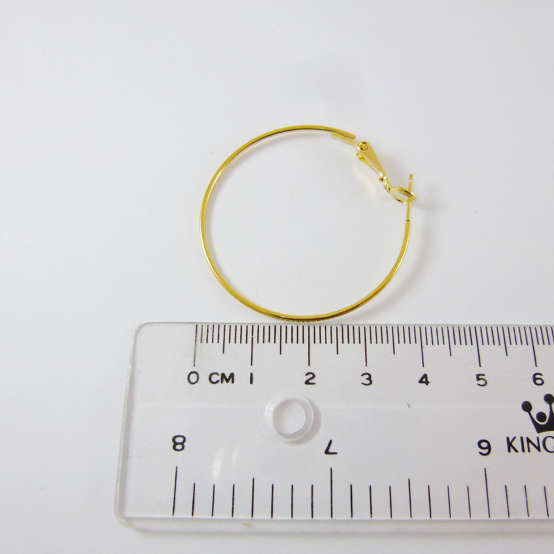 金色圓形耳環-40mm
