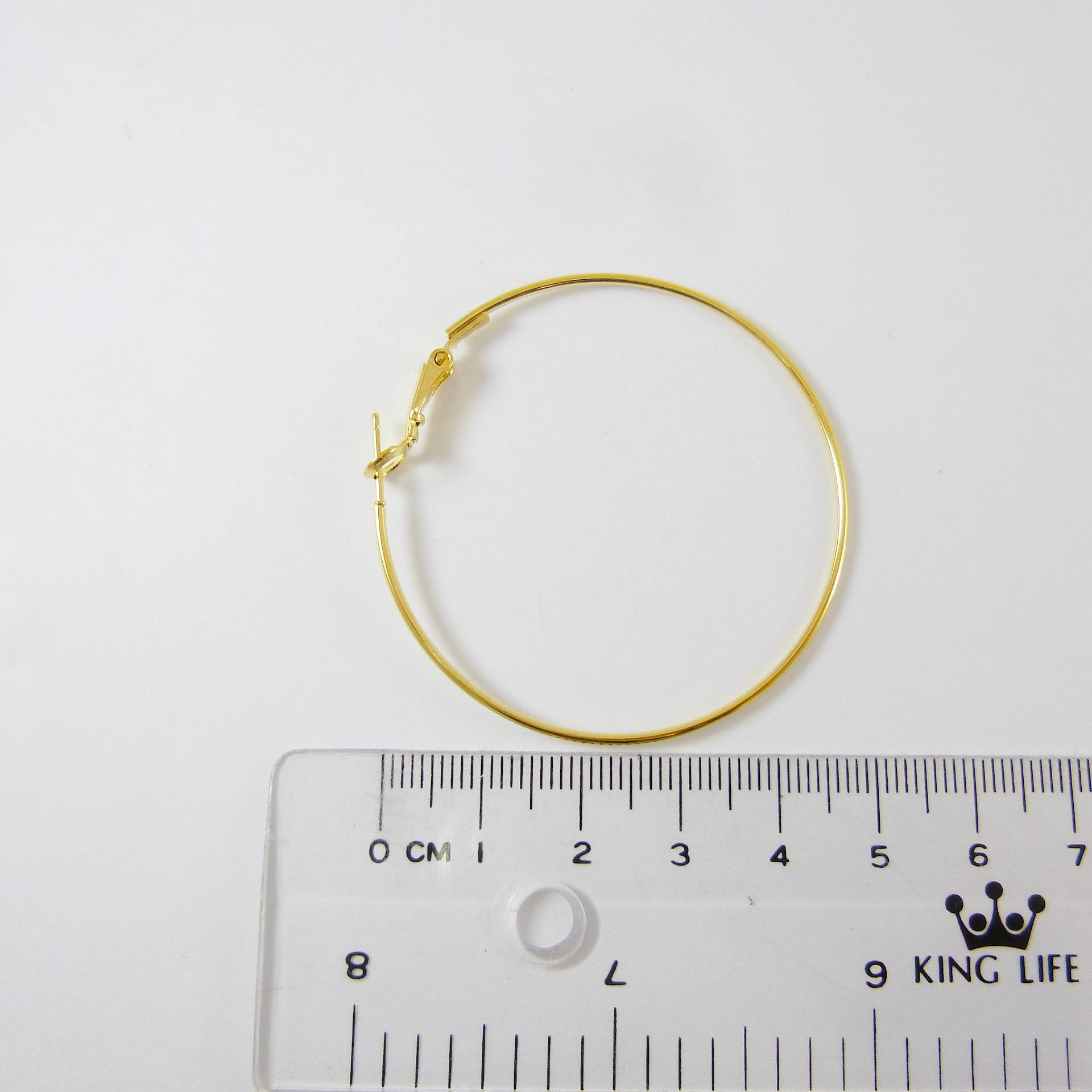 金色圓形耳環-50mm
