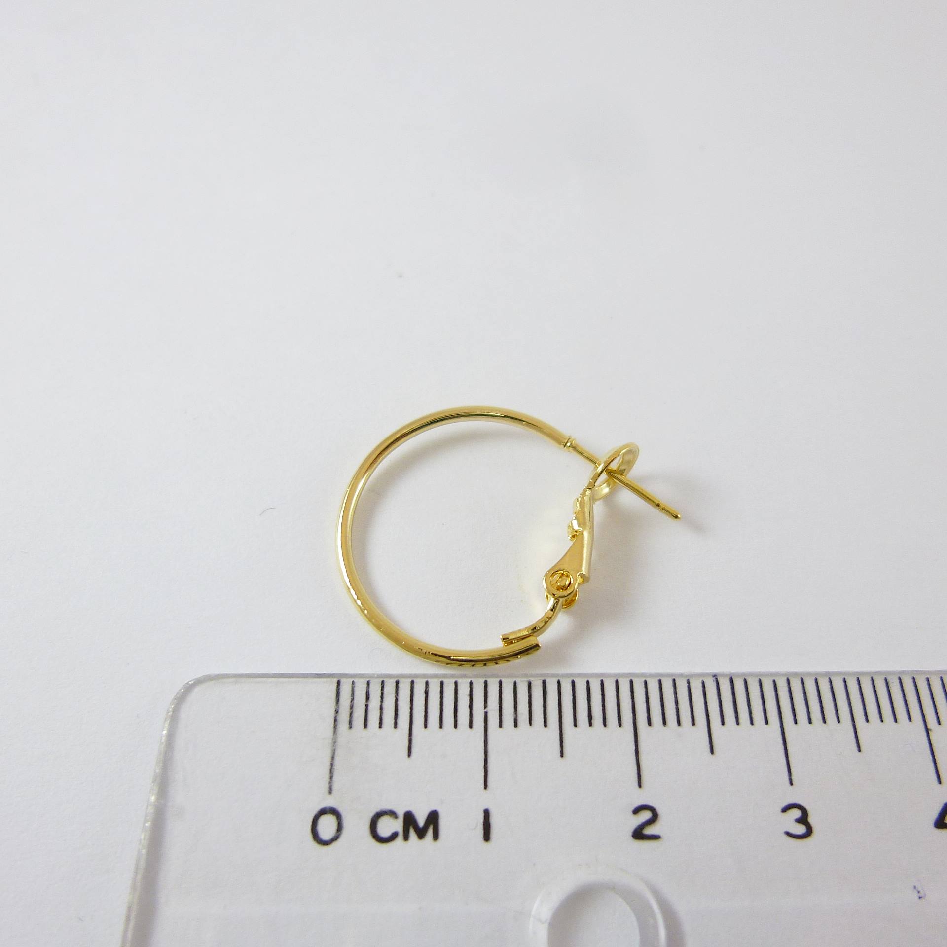 金色圓形耳環-20mm