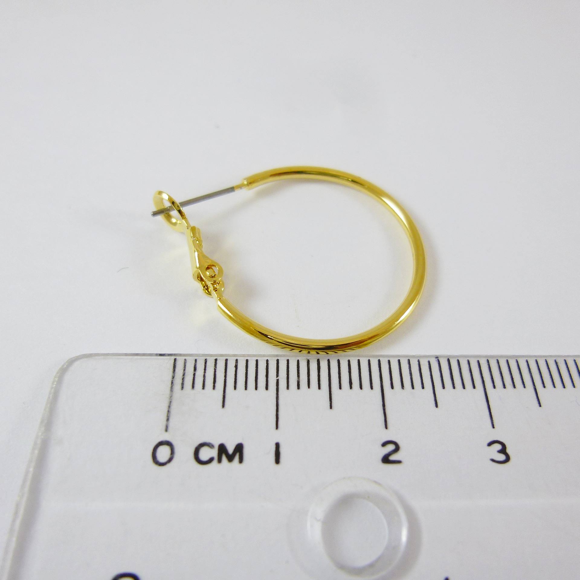 金色圓形耳環-25mm