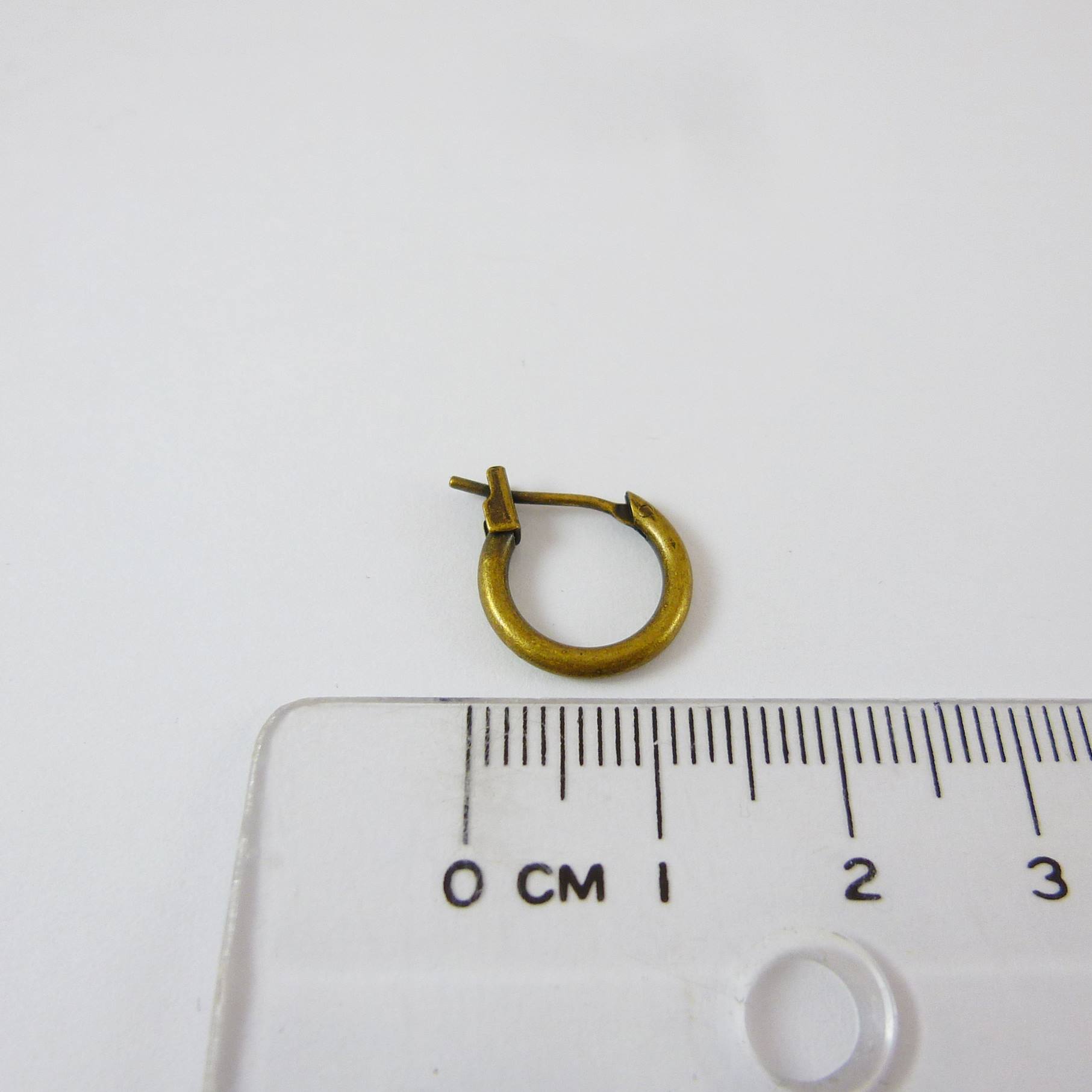 青古銅圓形耳環-12mm