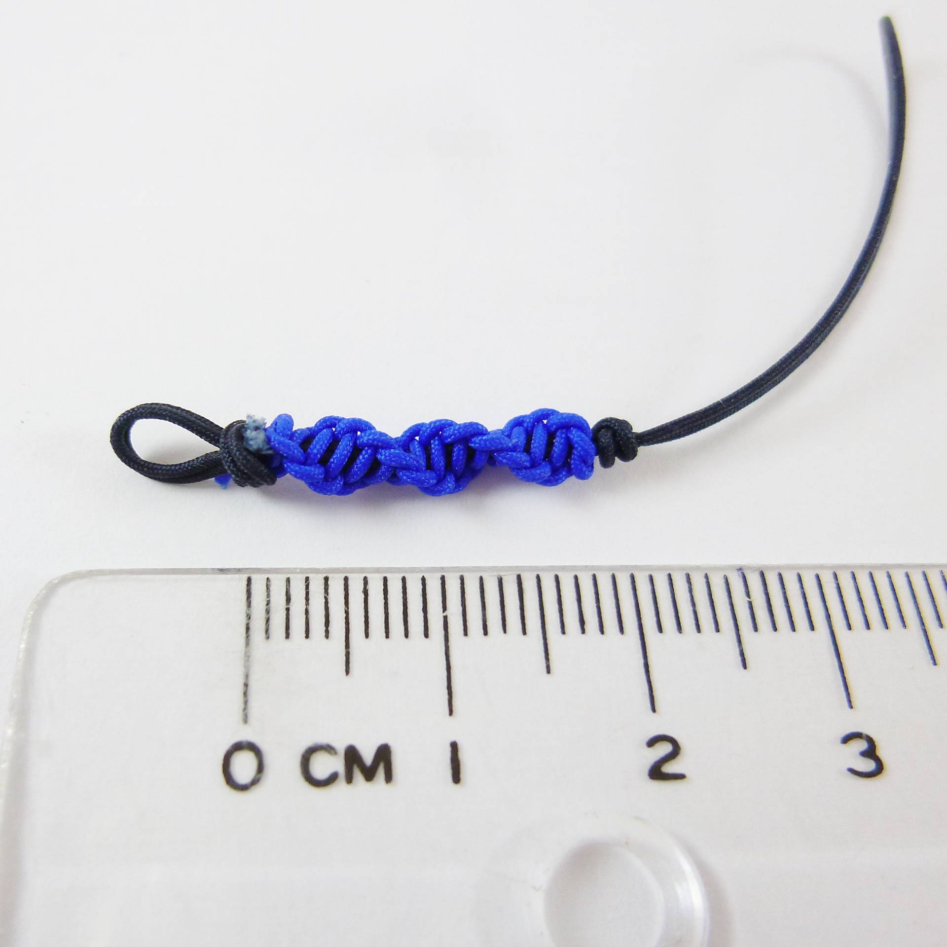 單平結吊繩-筆藍黑線