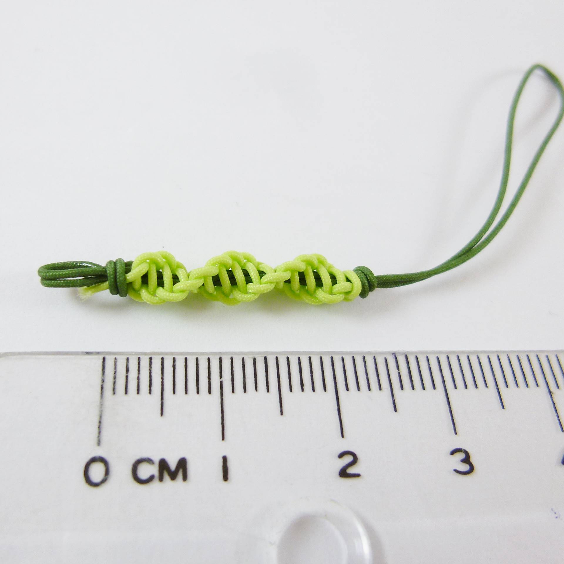 單平結吊繩-淺綠橄欖綠線